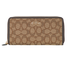 Coach Long Zip Purse, £60, Accessories, Beige/Brown, Fabric, Front view